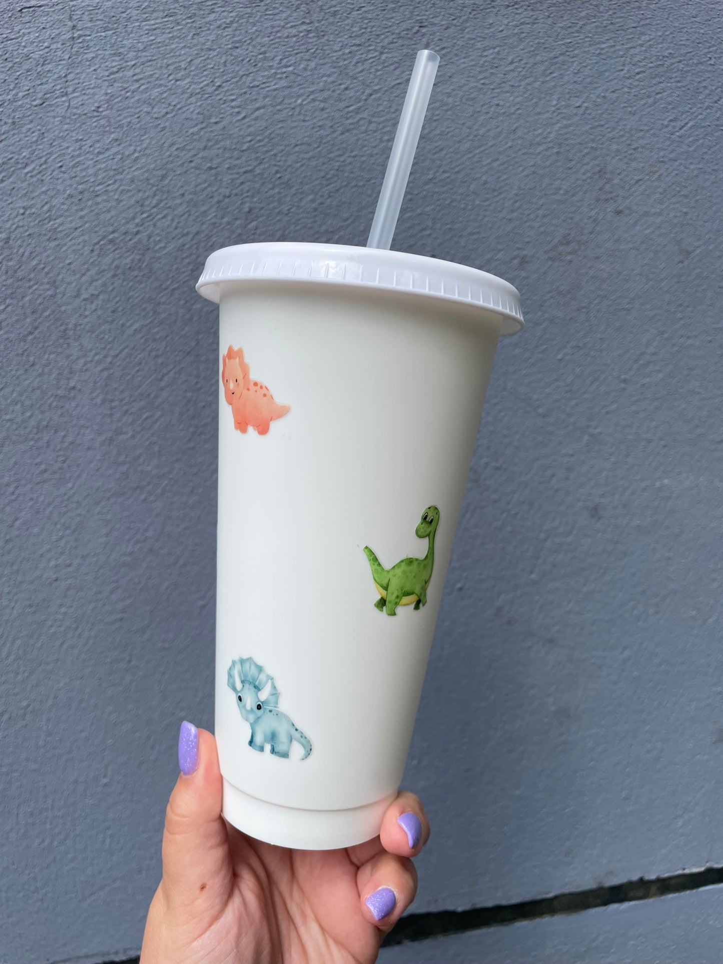 Watercolour Dinosaur 24oz Cold Cup