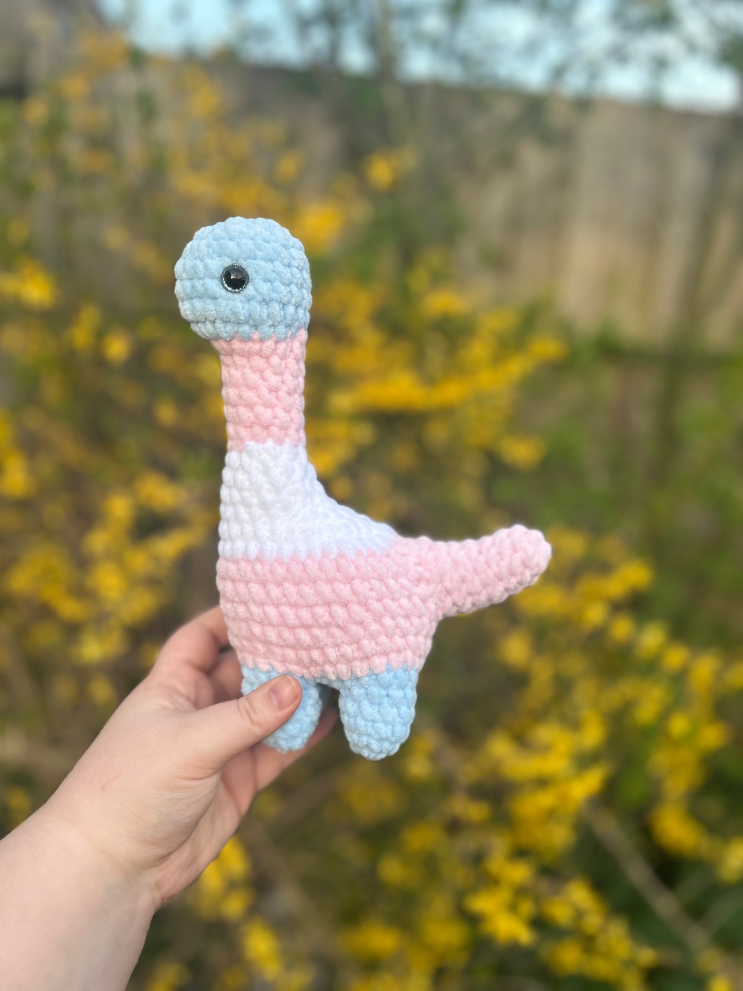Transgender Crochet Brontosaurus Toy