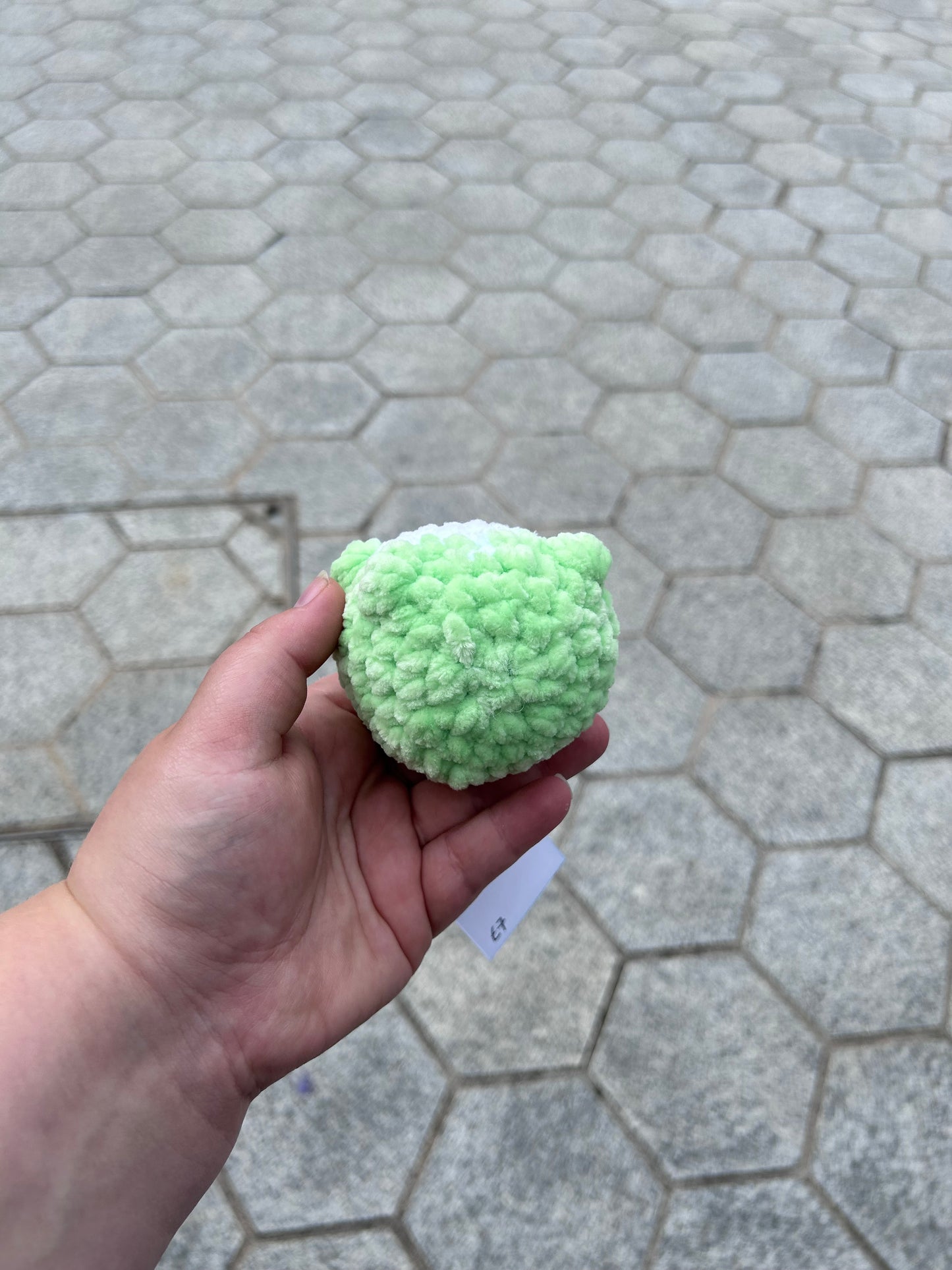 Frog with heart Belly Crochet Toy