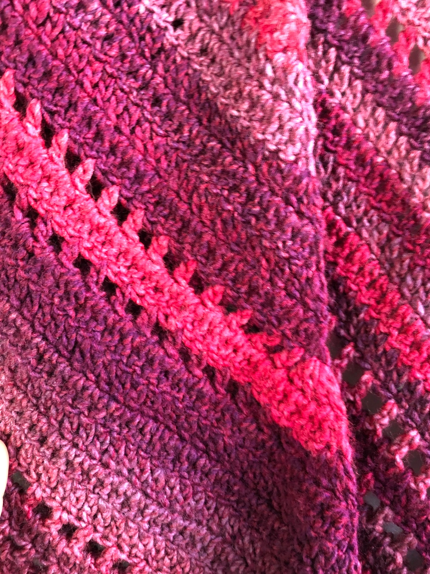 Pink Crocheted Shawl