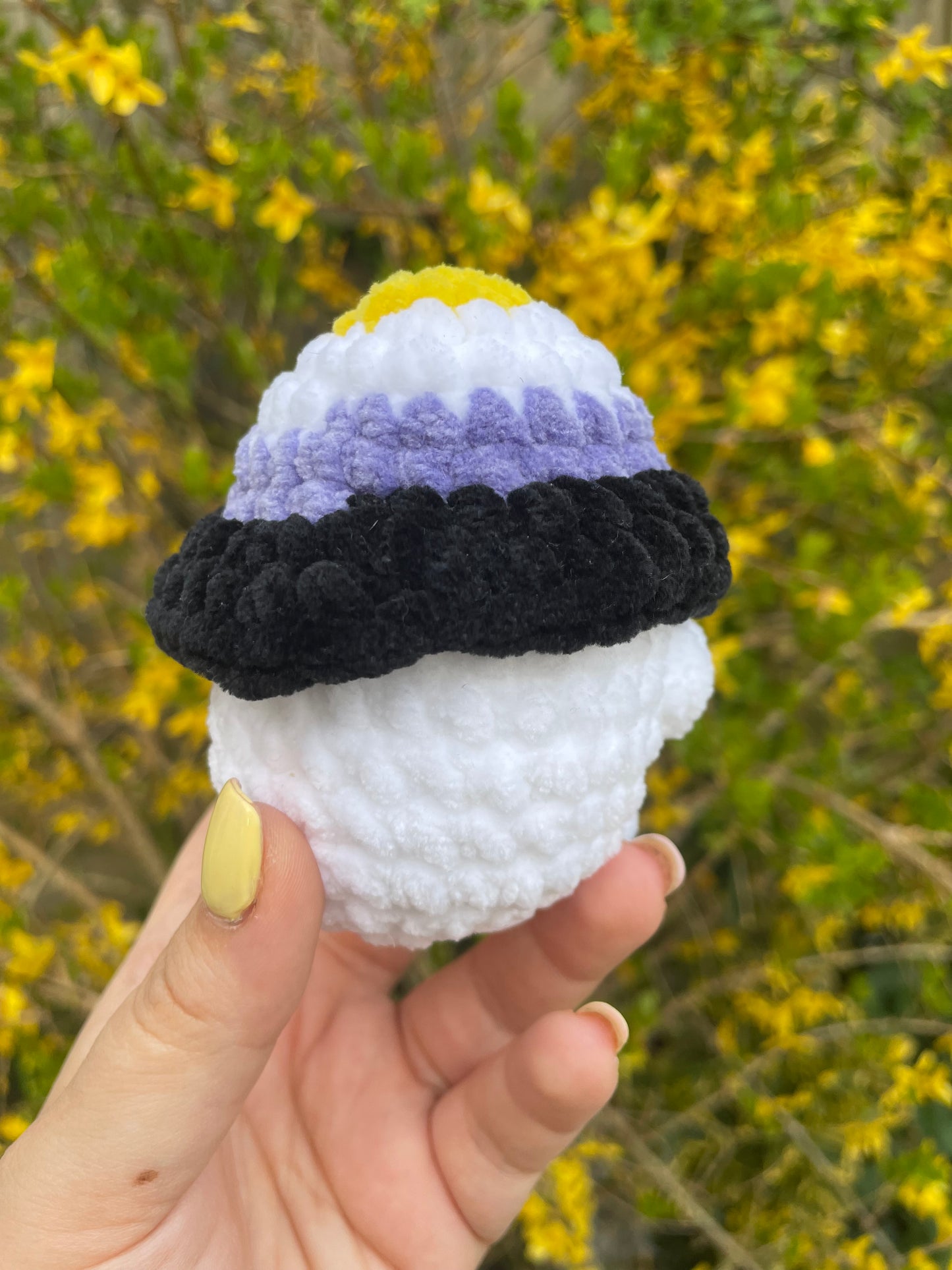 Non Binary Crochet Mushroom Toy