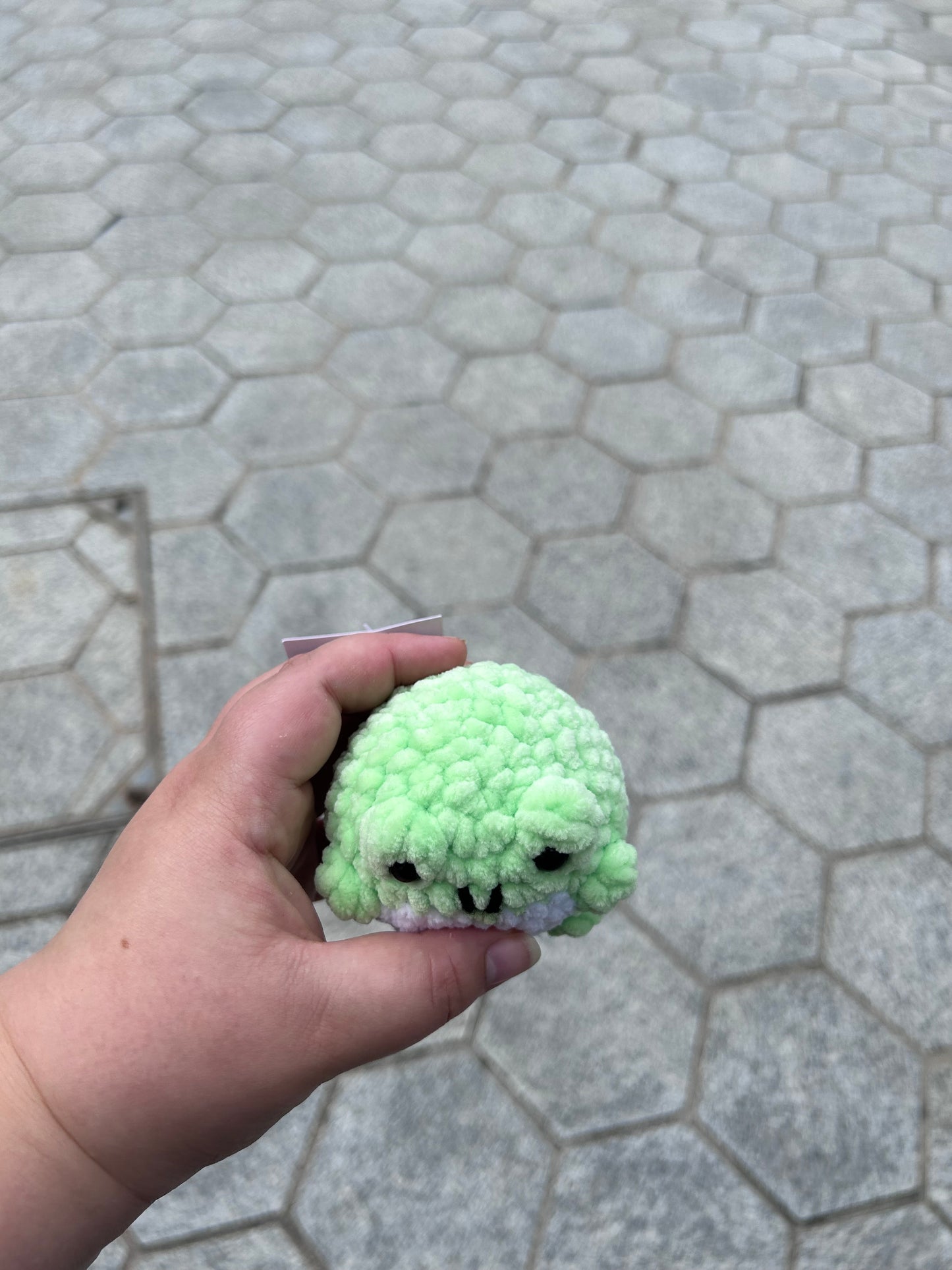 Frog with heart Belly Crochet Toy