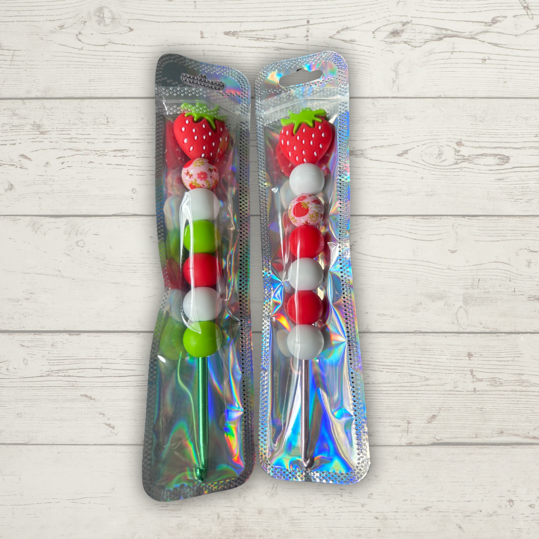 Handmade Strawberry Crochet Hook