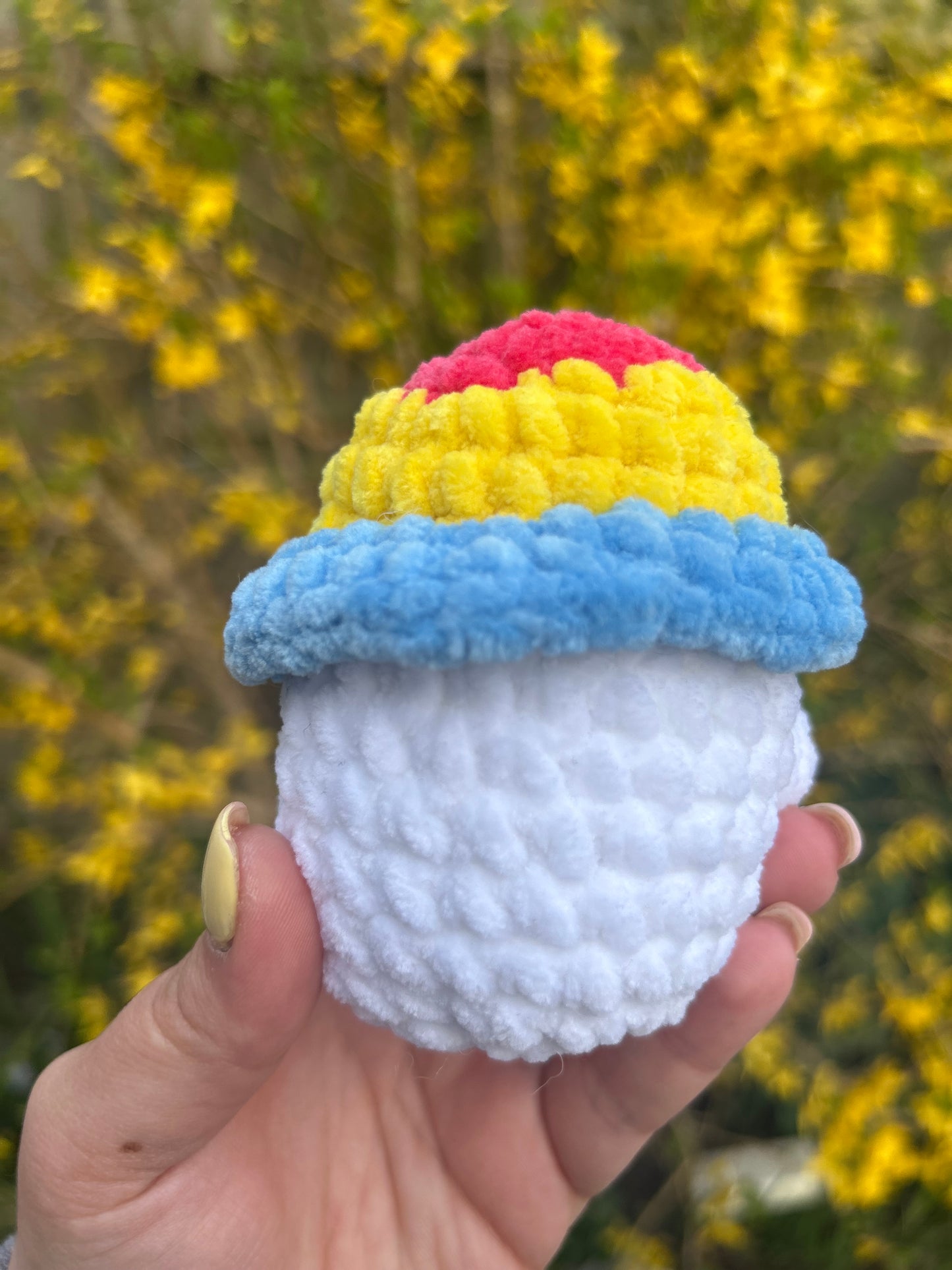 Pansexual Crochet Mushroom Toy