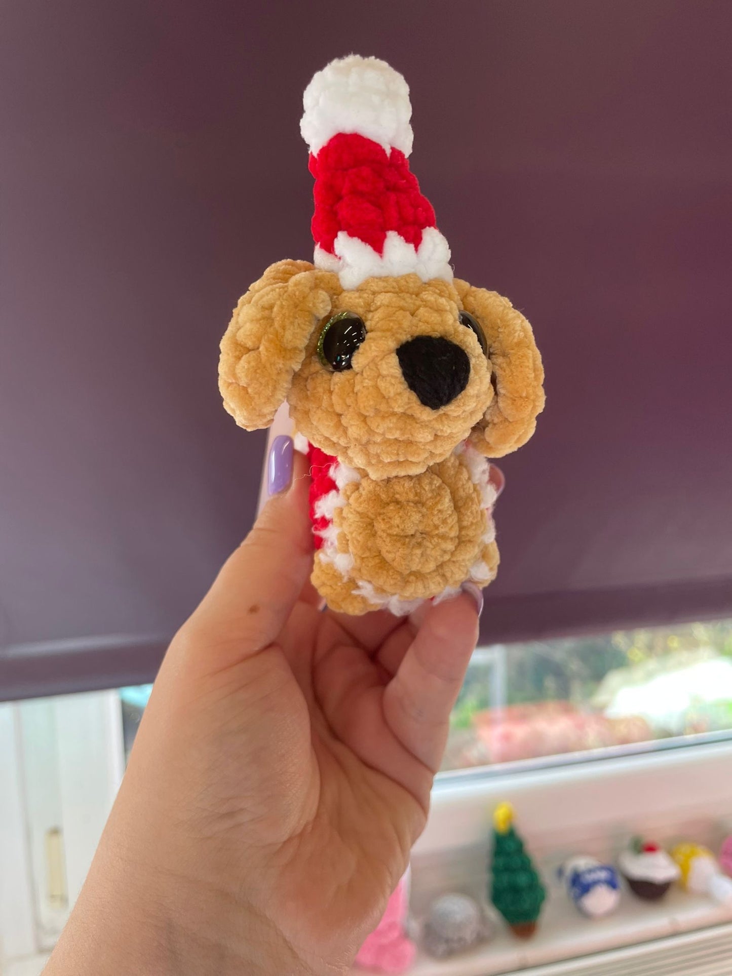 Christmas Sausage Dog Crochet Toy