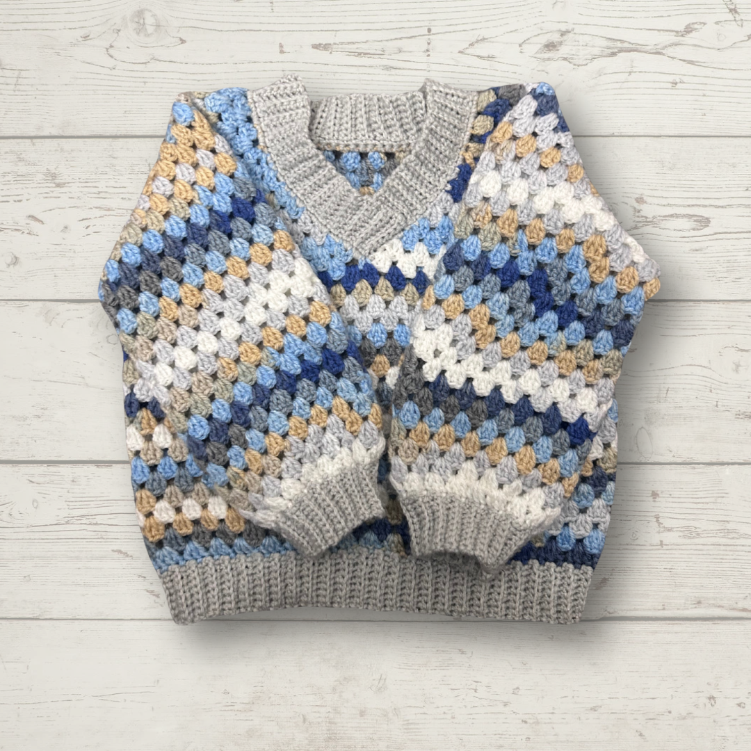 Crochet Jumper Beach Vibes 3-4 Years