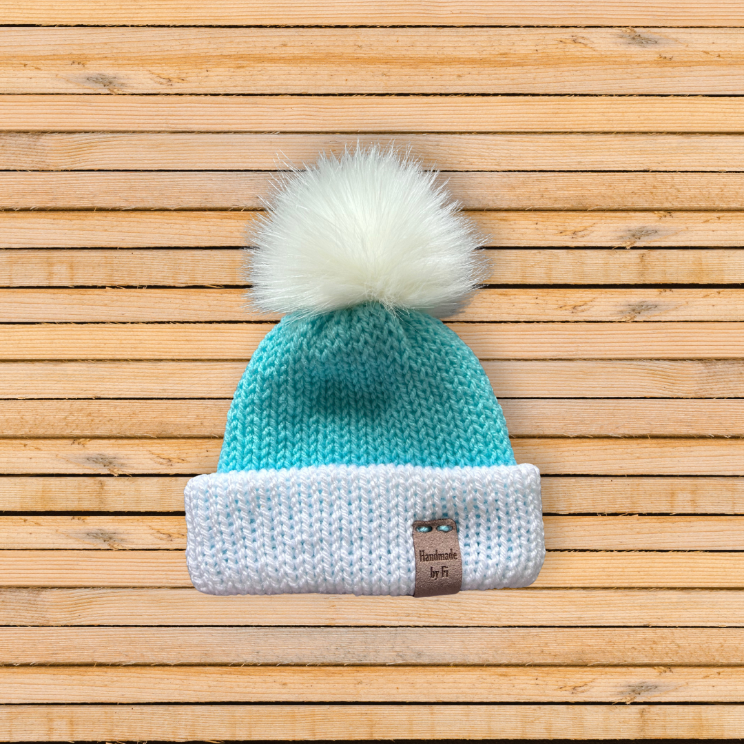 Blue and White Baby Hat