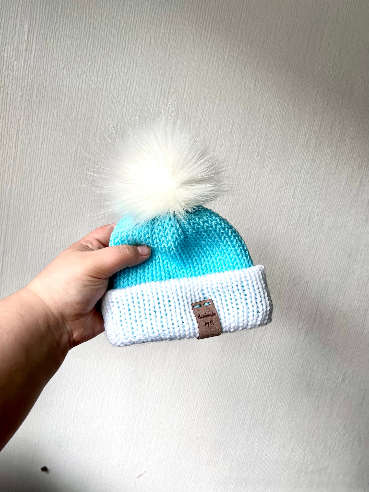 Blue and White Baby Hat