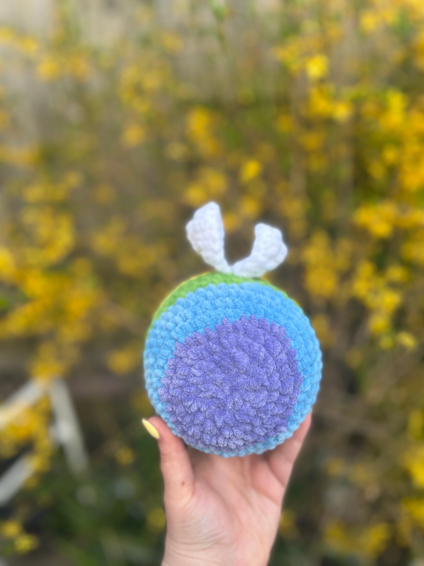 Large crochet Rainbow Bee Toy