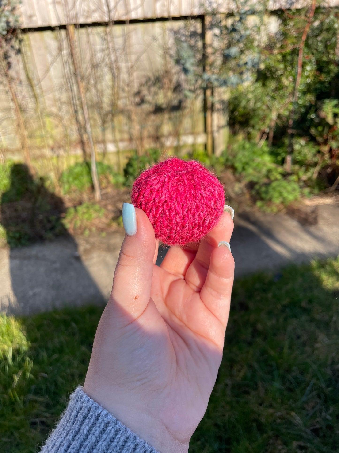 Knitted Catnip Ball- Random Colour
