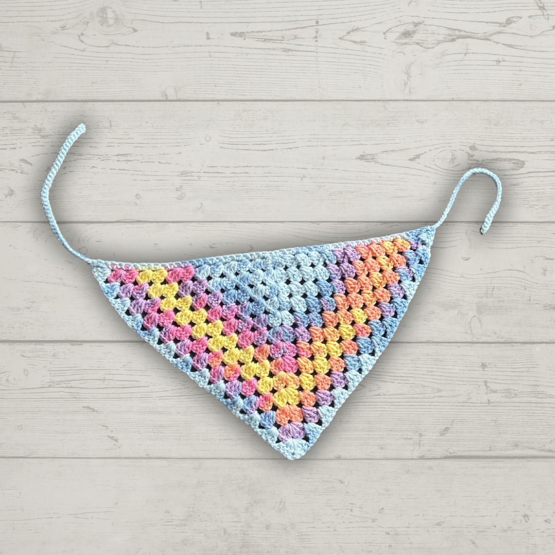 Purple/Pink Crochet Bandana