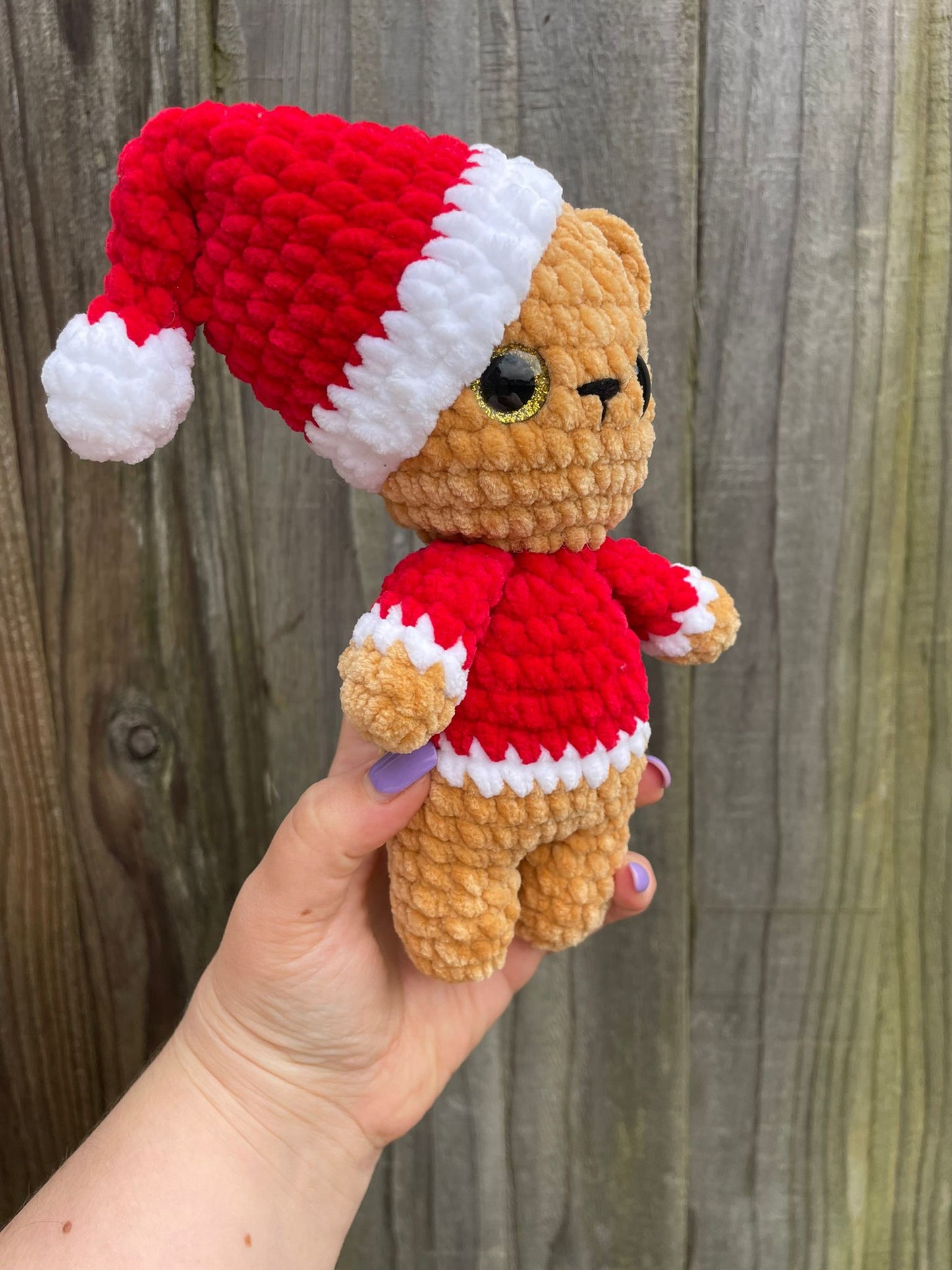 Santa Bear Christmas Crochet Toy