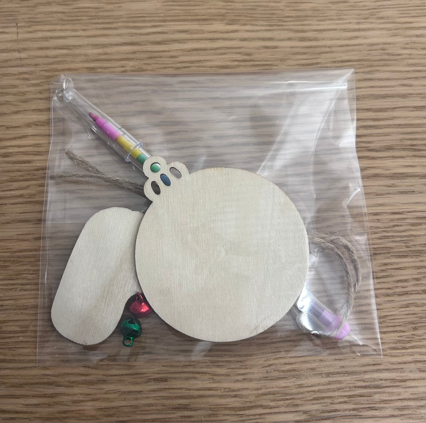 Colour Yourself Wooden Christmas Baubles