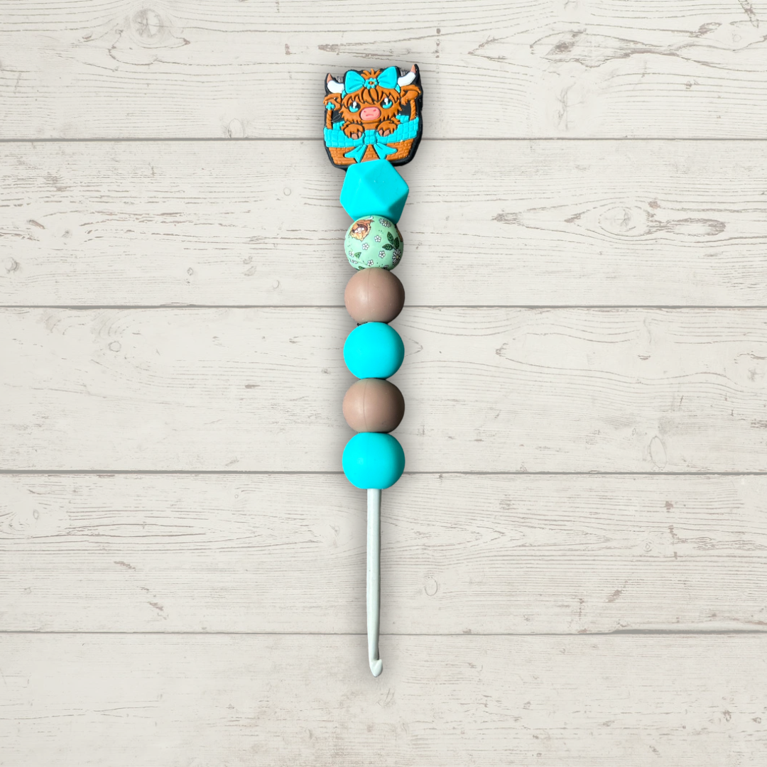 Handmade Highland Cow Crochet Hook
