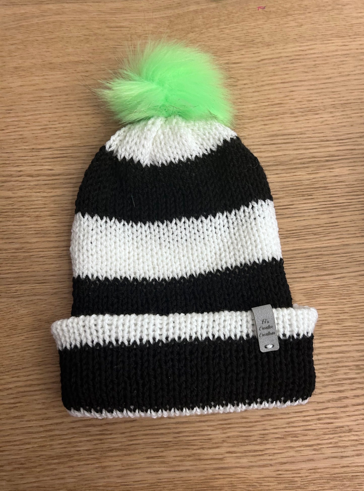 White and Black Adult Hat