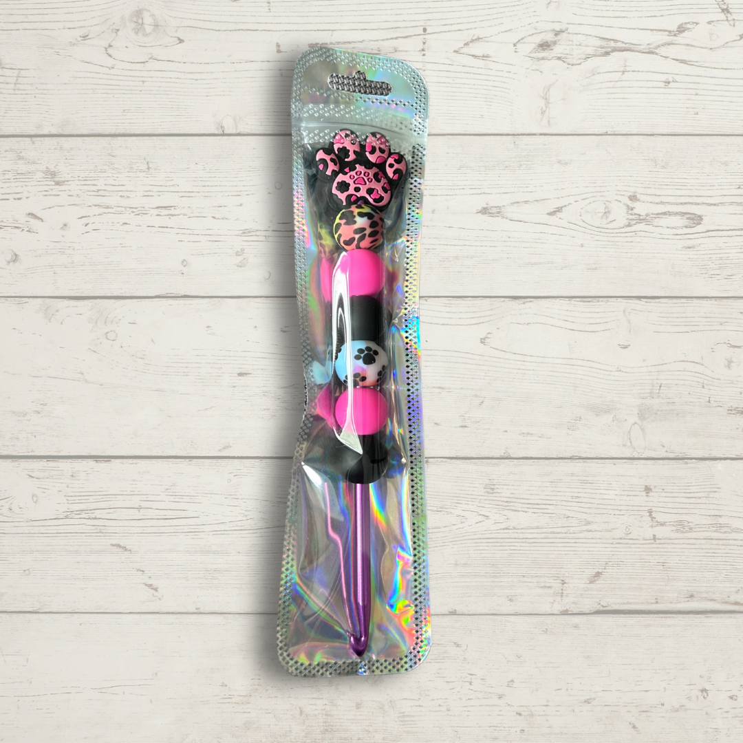 Handmade Paw Print Crochet Hook