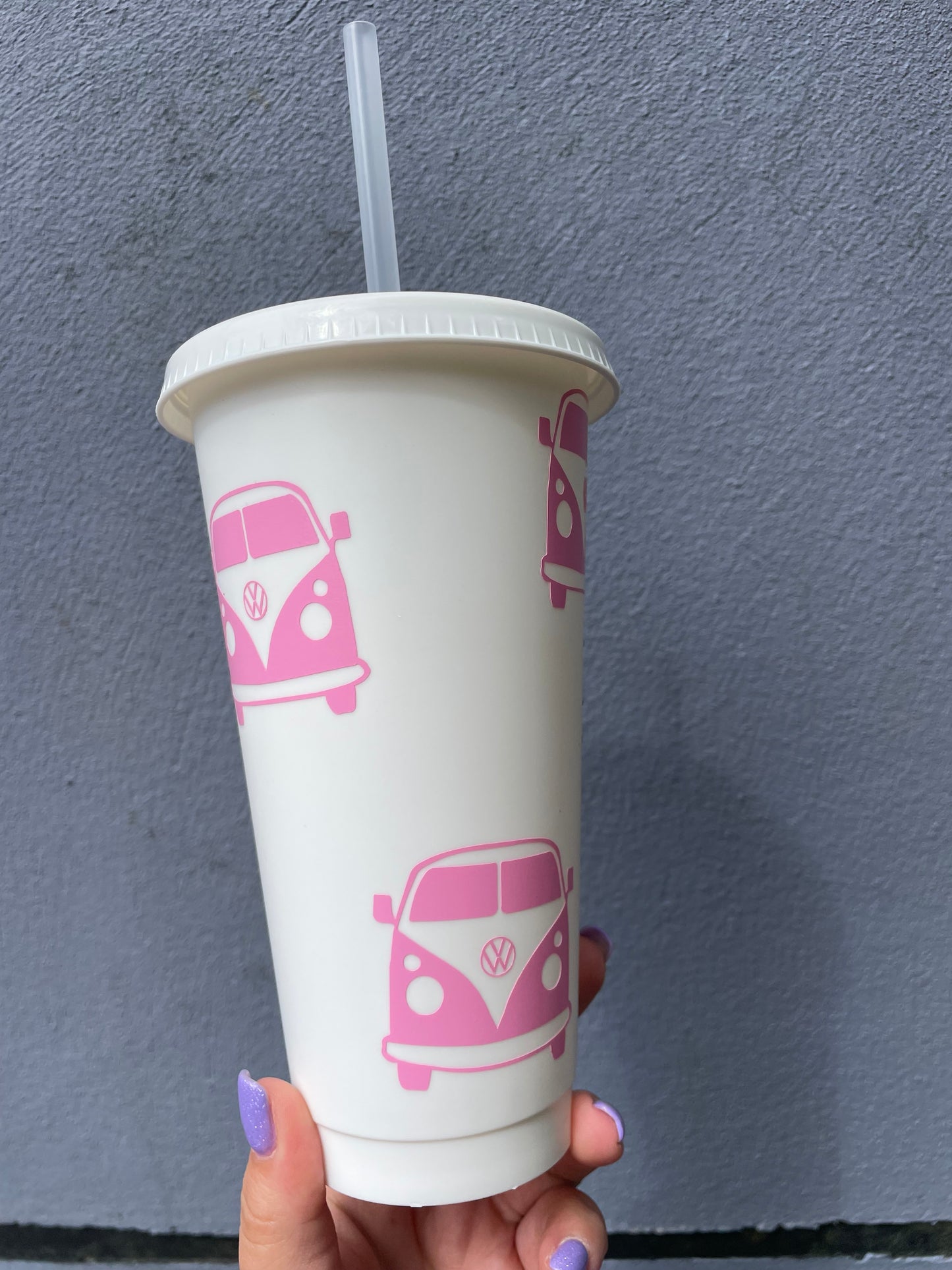 Life in an Adventure Pink Camper Van 24oz Cold Cup