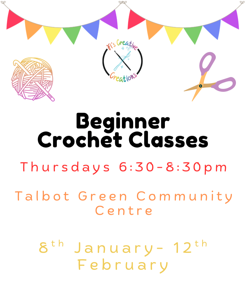 Beginner Crochet Classes- Talbot Green January Start
