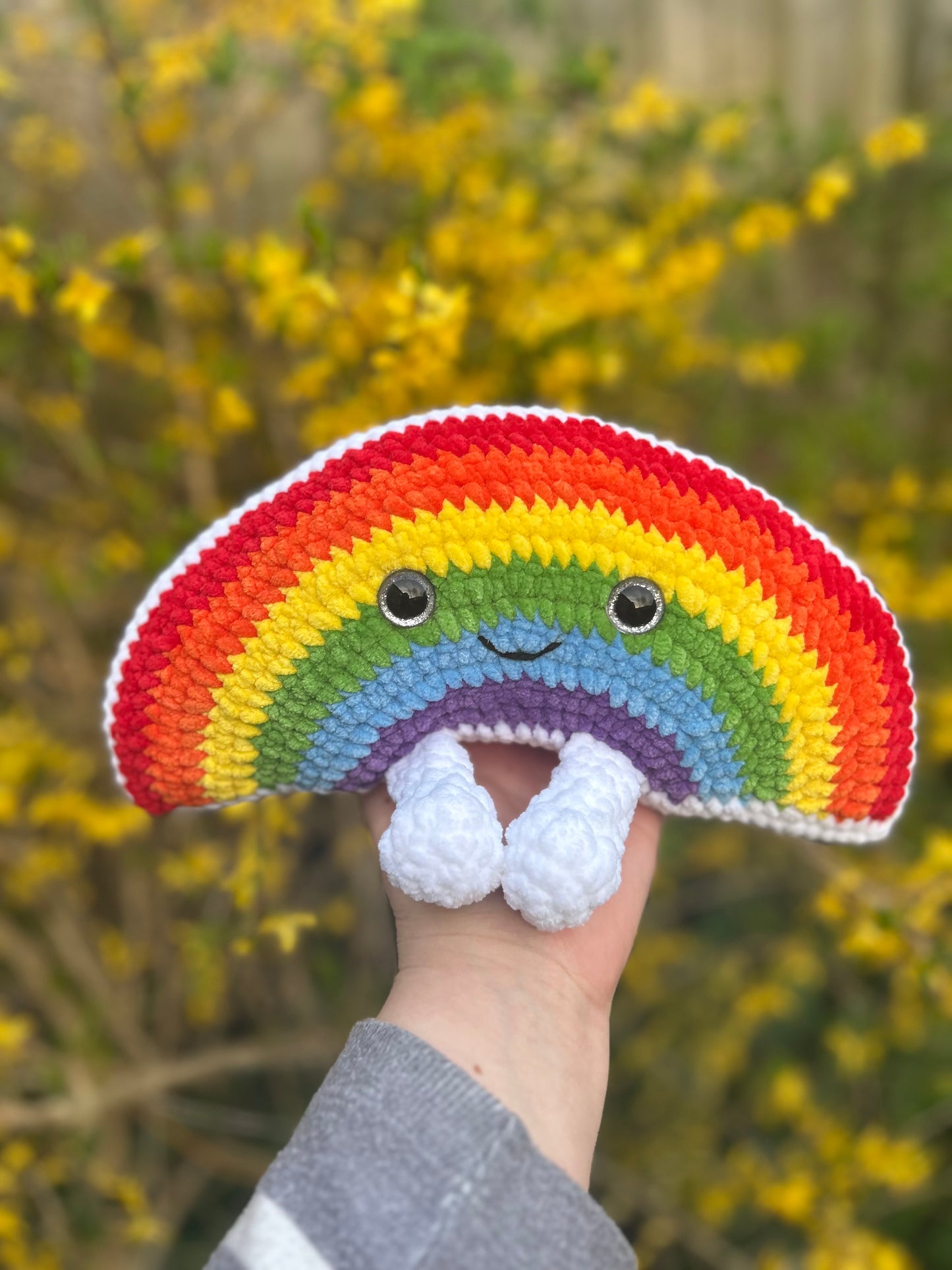 Crocheted Sitting Rainbow