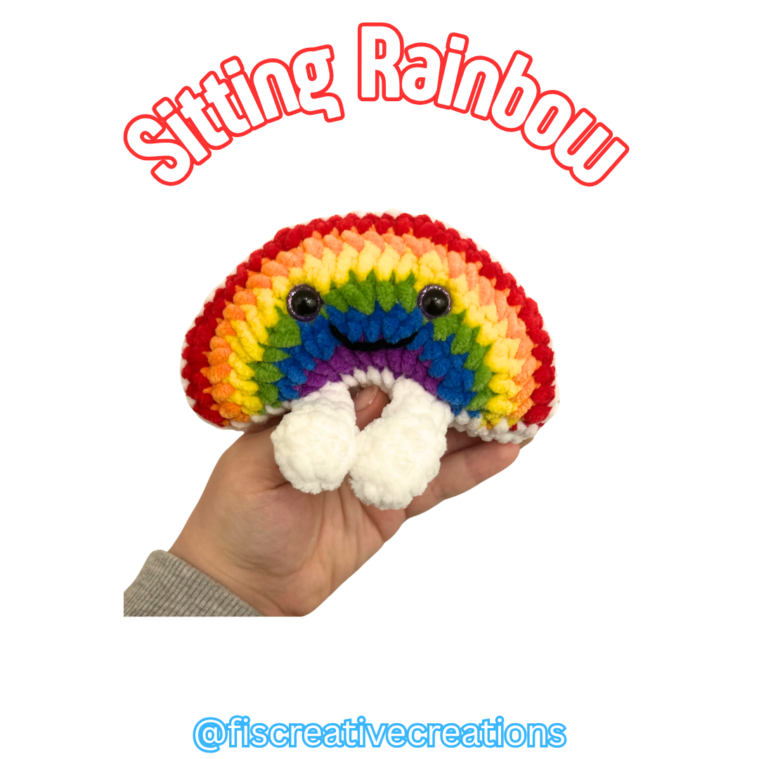 Sitting Rainbow Digital Crochet Pattern