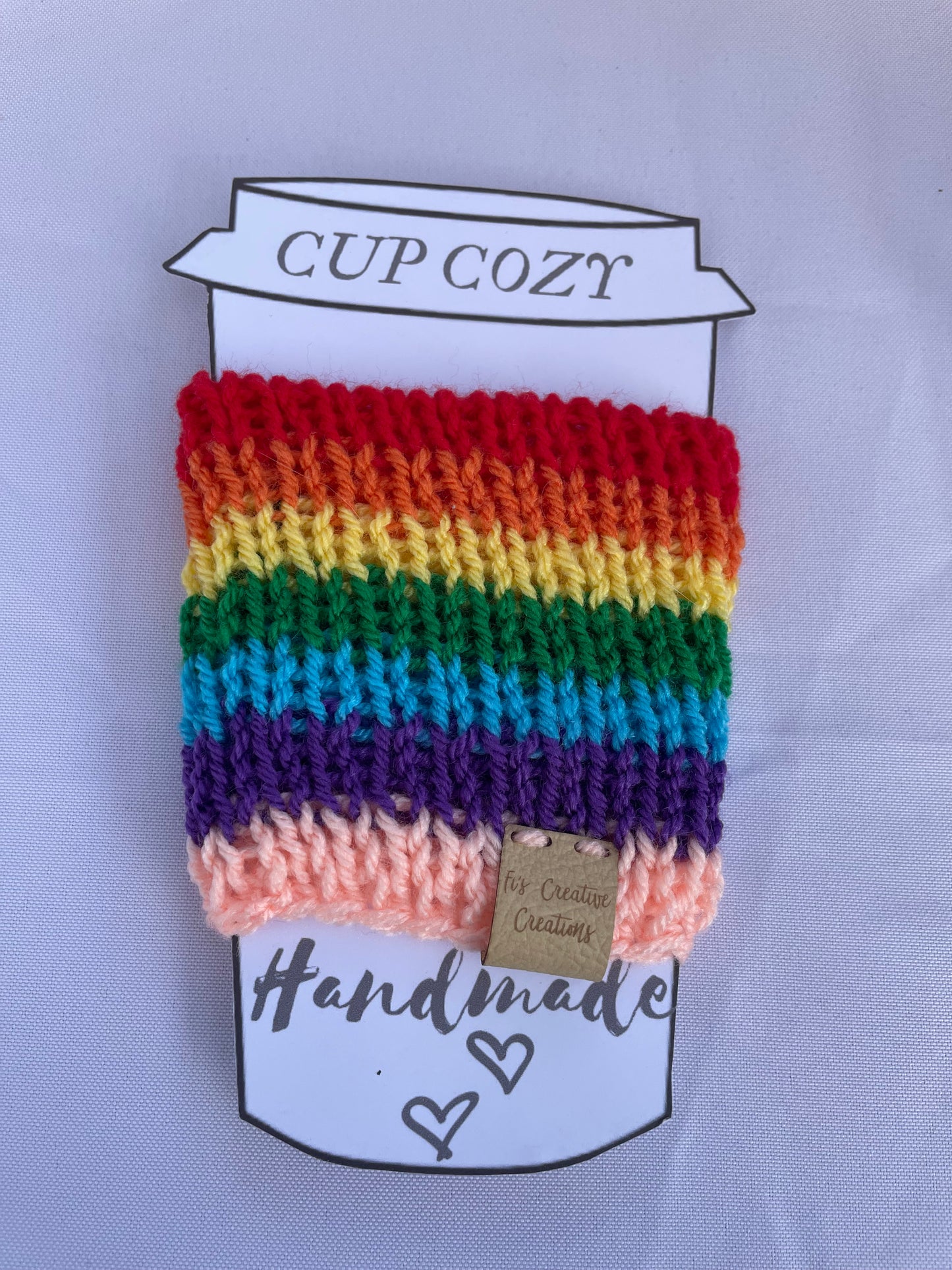 Rainbow Cup Cozy