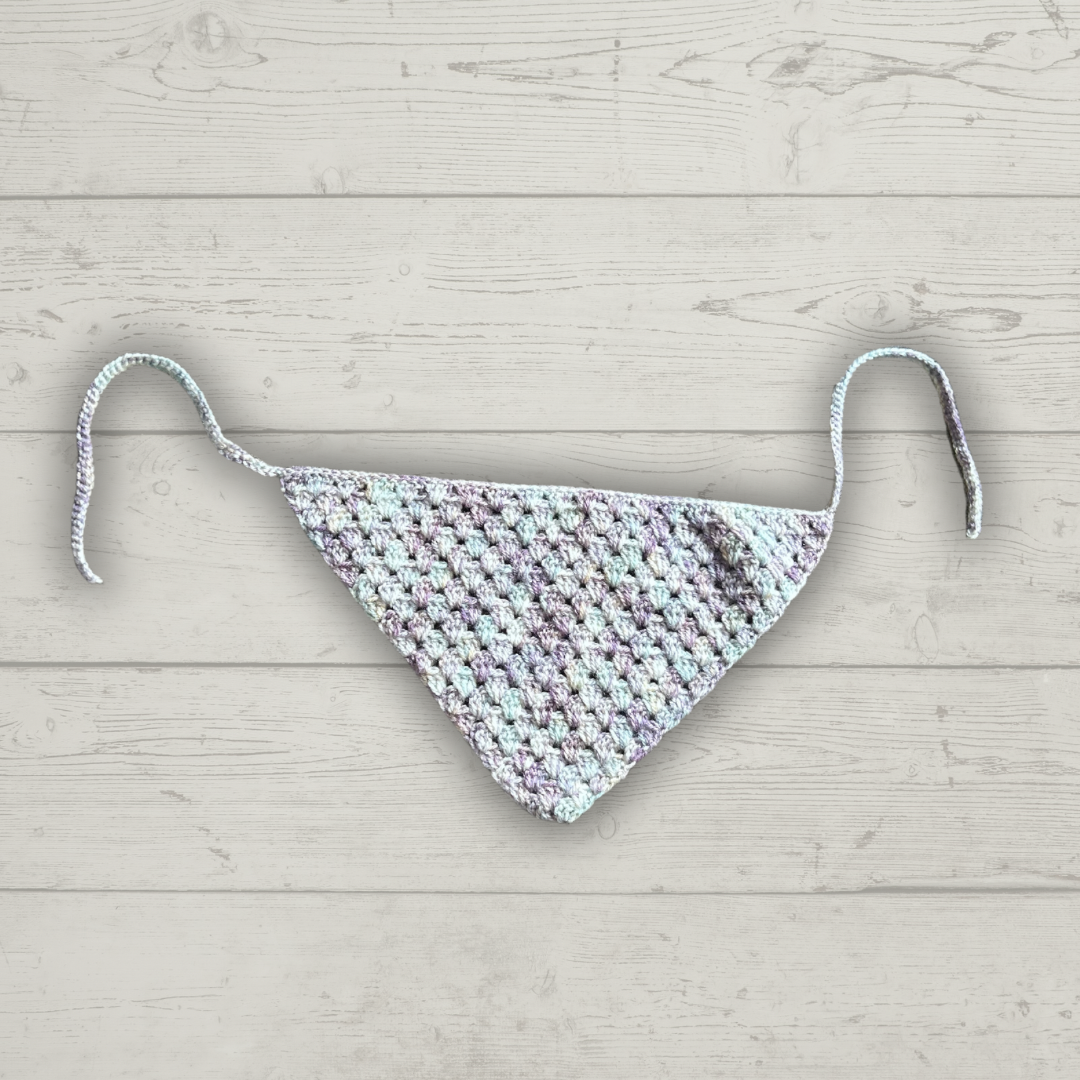 Purple Crochet Bandana