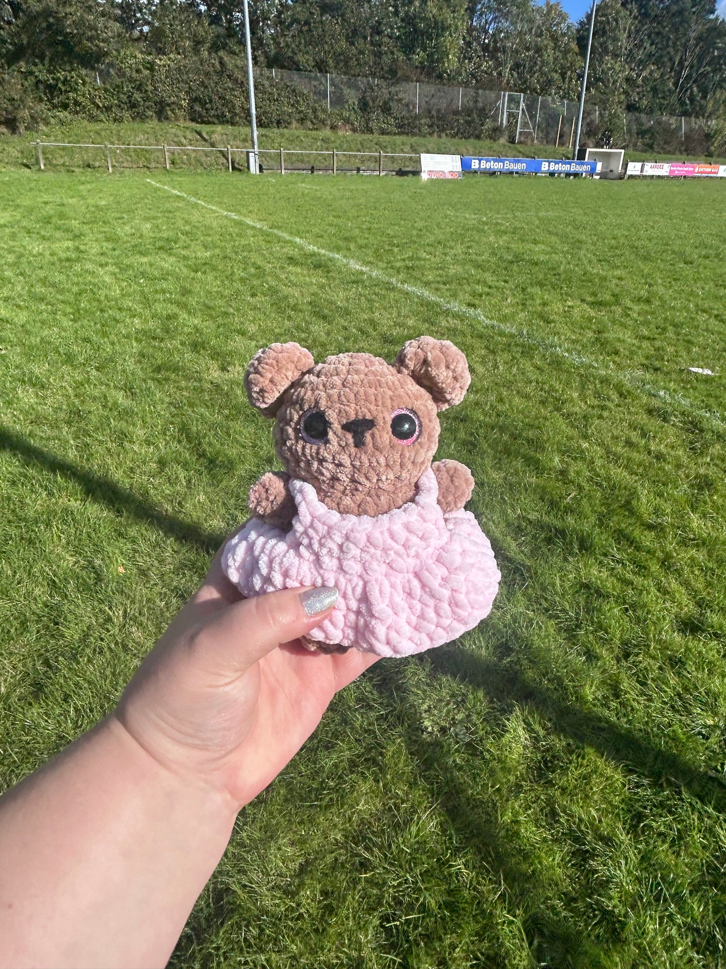 Bear in Dress Crochet Toy