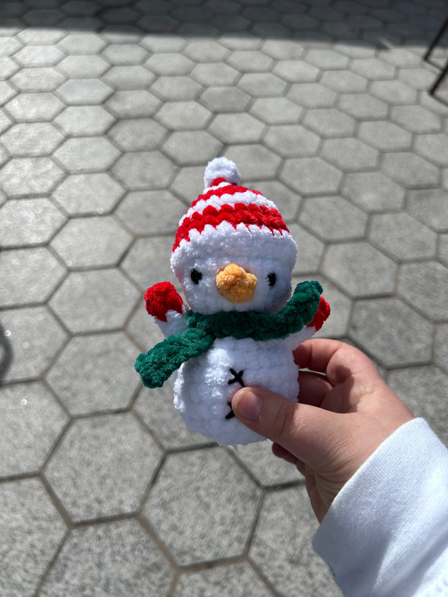 Small Snowman Christmas Crochet Toy