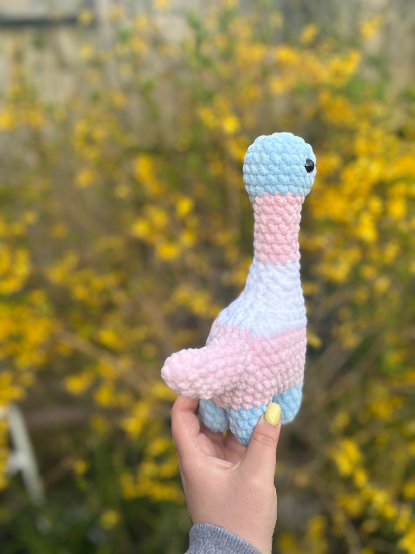 Transgender Crochet Brontosaurus Toy