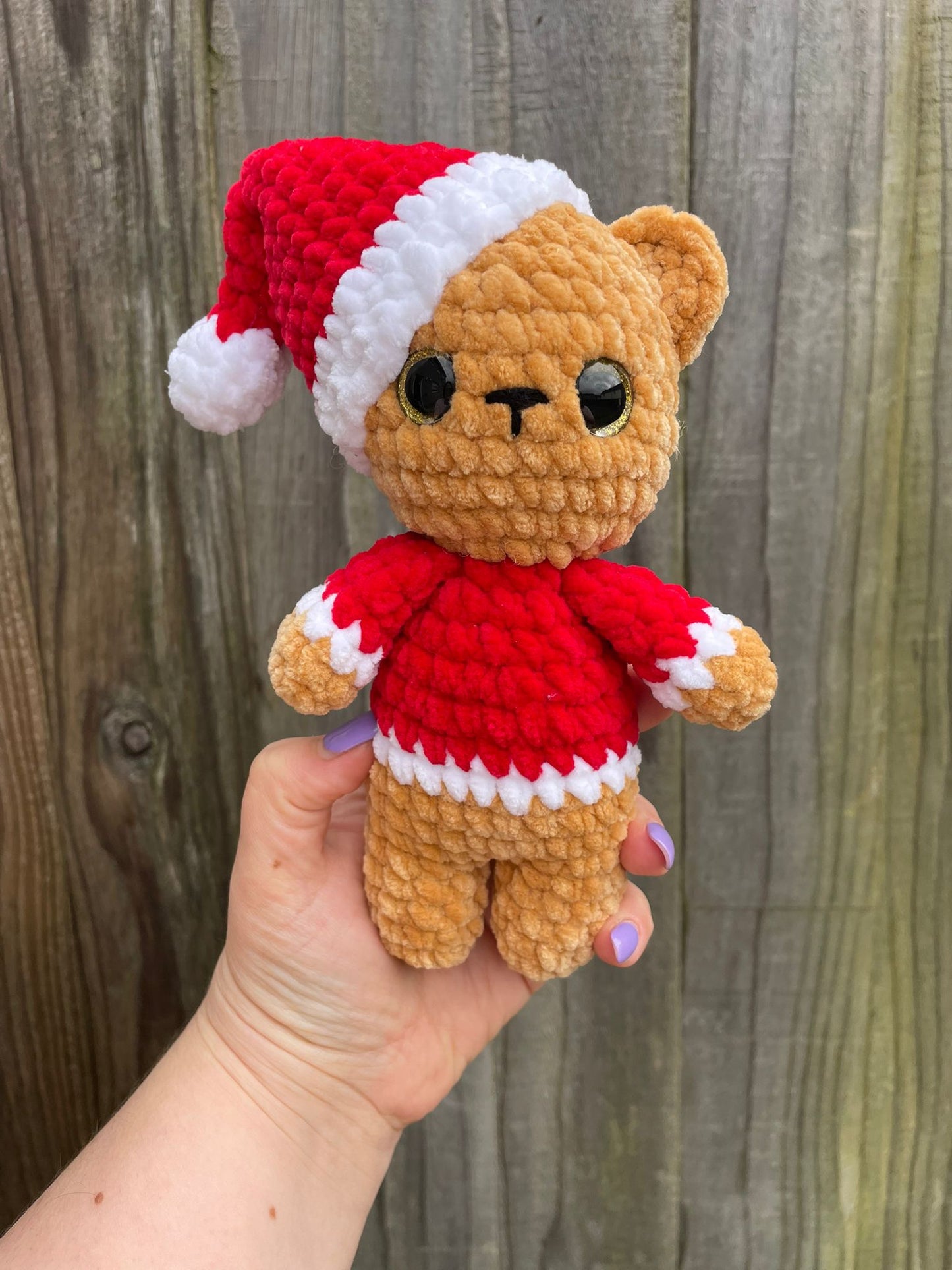 Santa Bear Christmas Crochet Toy