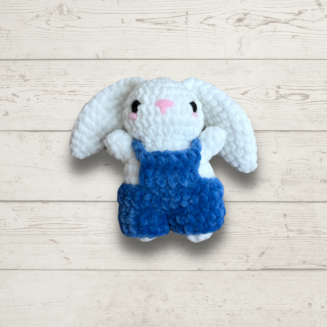 Bunny in Dungarees Crochet Toy