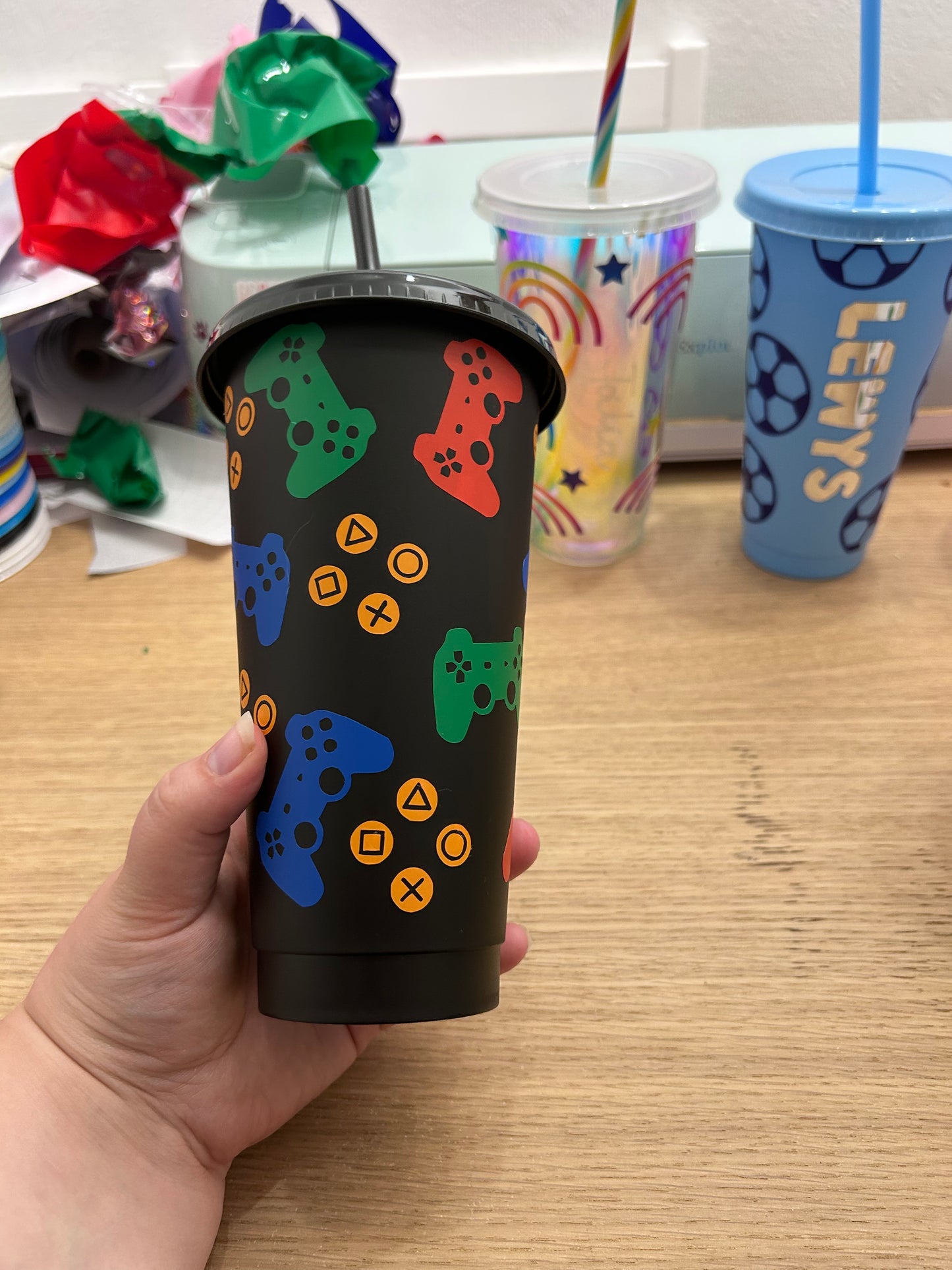 Personalised Black Gaming Cold Cup