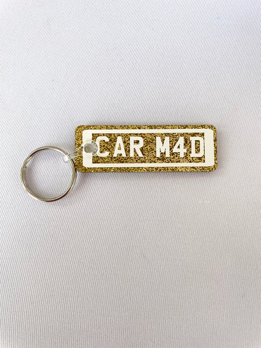 Car Mad Number Plate Keyring