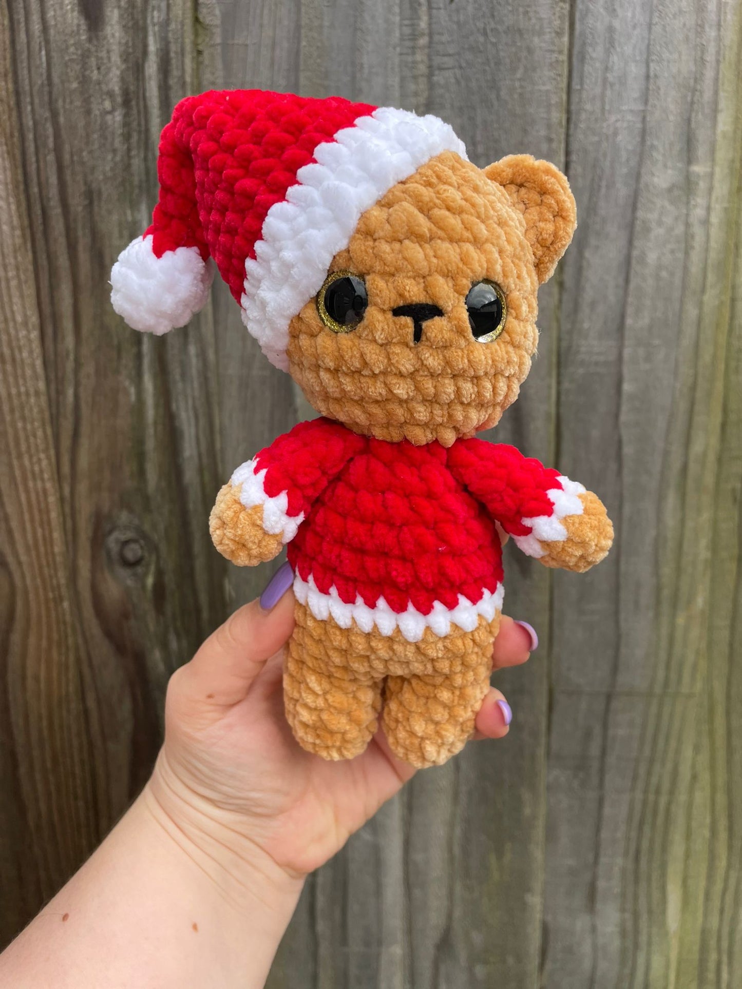 Santa Bear Christmas Crochet Toy