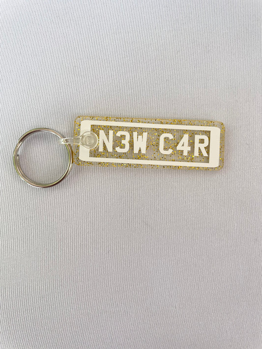 New Car Number Plate Keyring