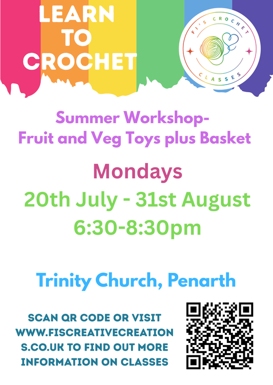Intermediate Summer Crochet Classes- Penarth July Start