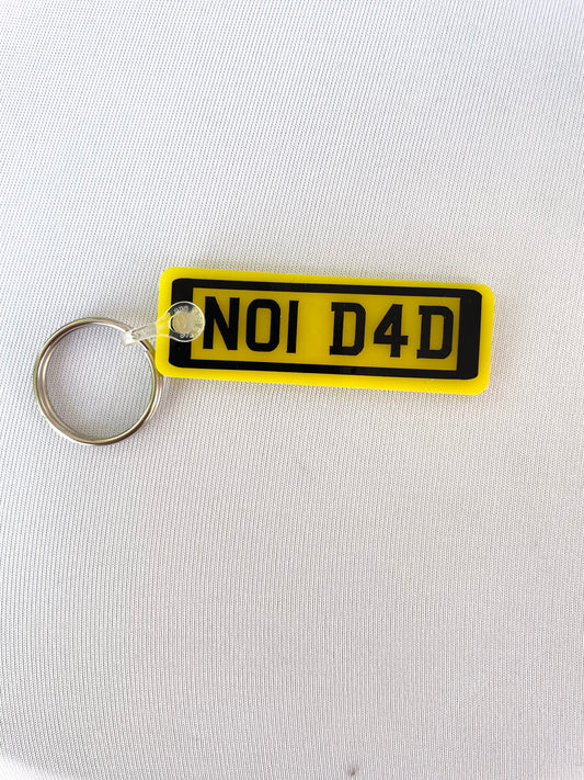 No 1 Dad Number Plate Keyring