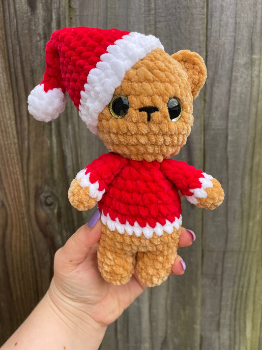 Santa Bear Christmas Crochet Toy