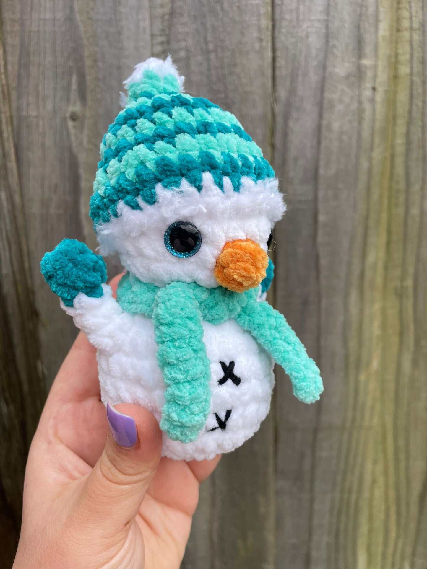 Small Snowman Christmas Crochet Toy