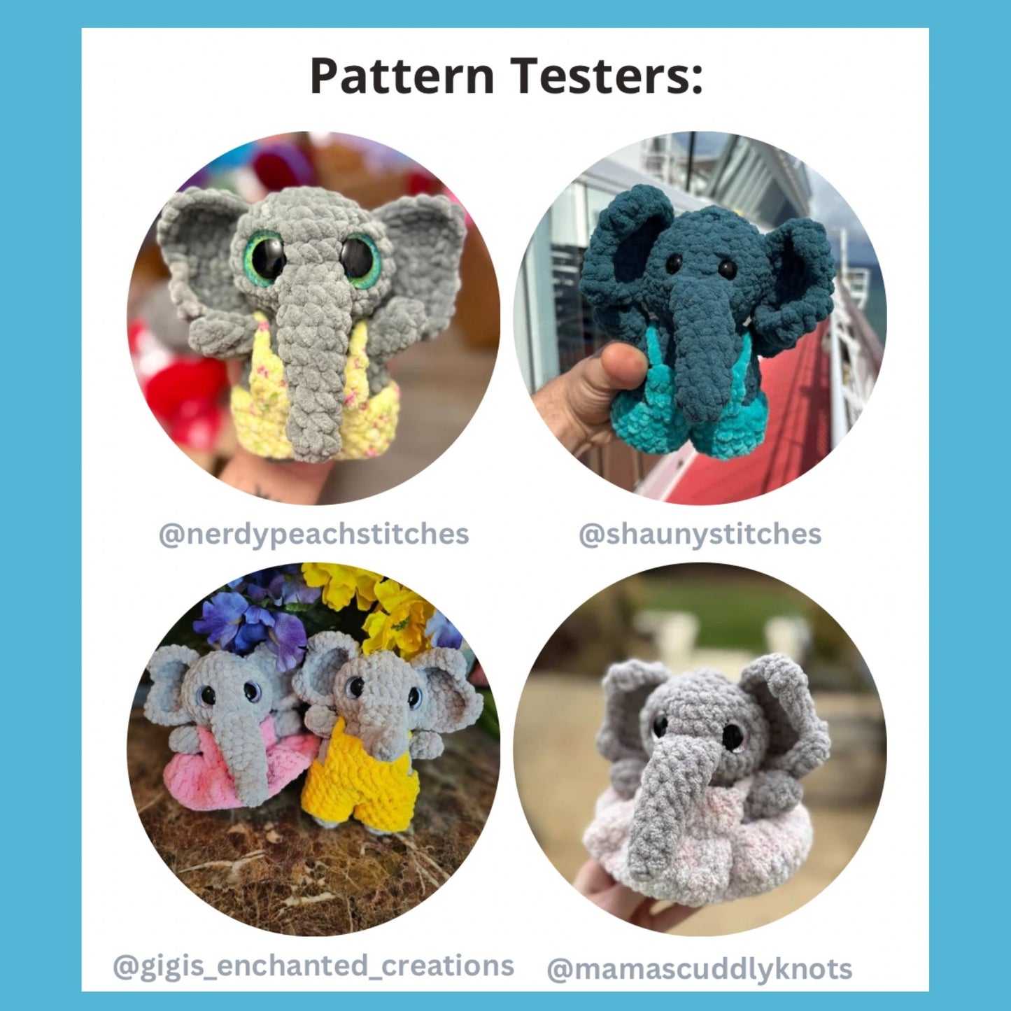 Crochet Elephant in Clothes Digital Pattern