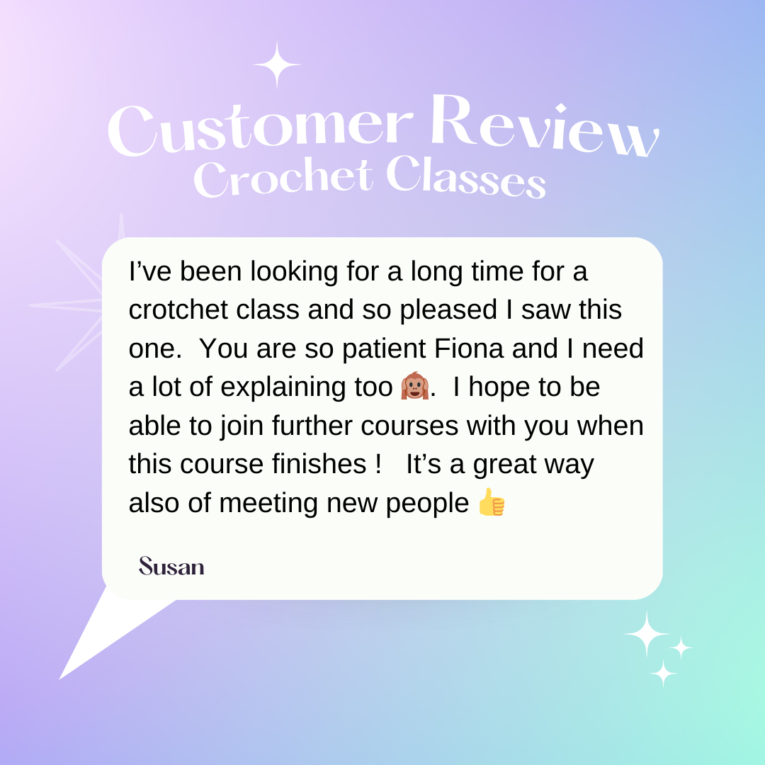 Beginner Crochet Classes- Talbot Green January Start