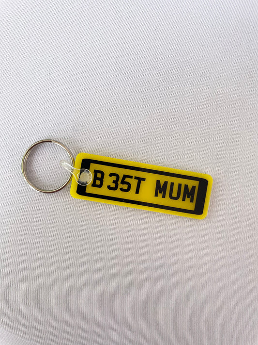 Best Mum Number Plate Keyring