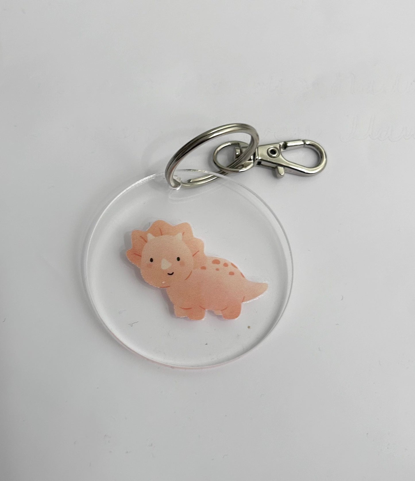 Watercolour Dinosaur Keyring