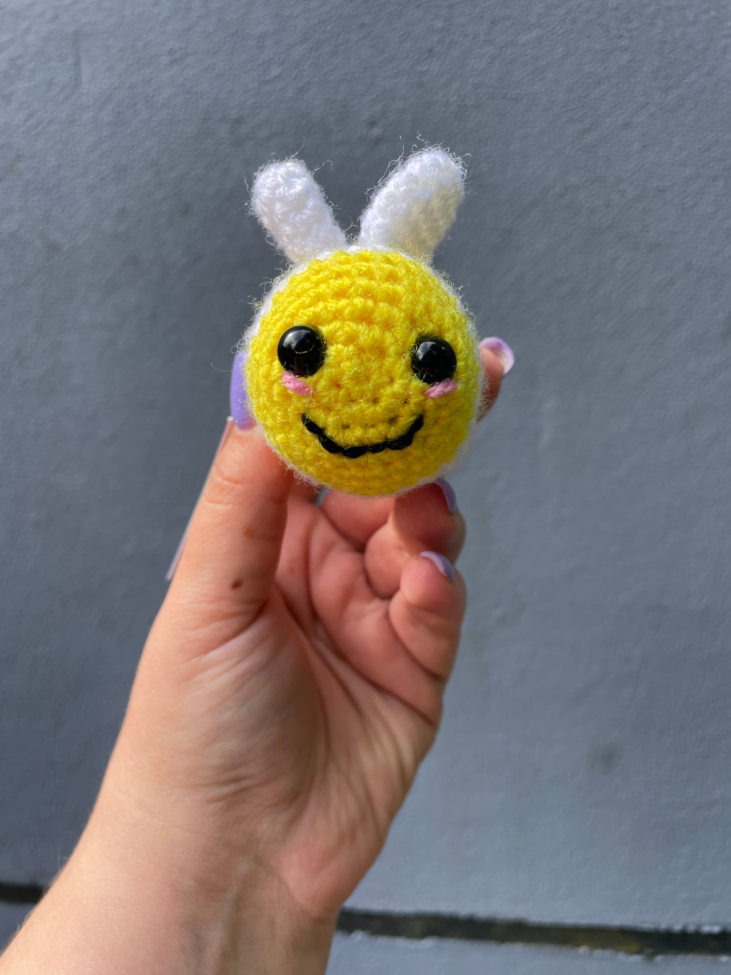 Yellow and White Bee Crochet Toy