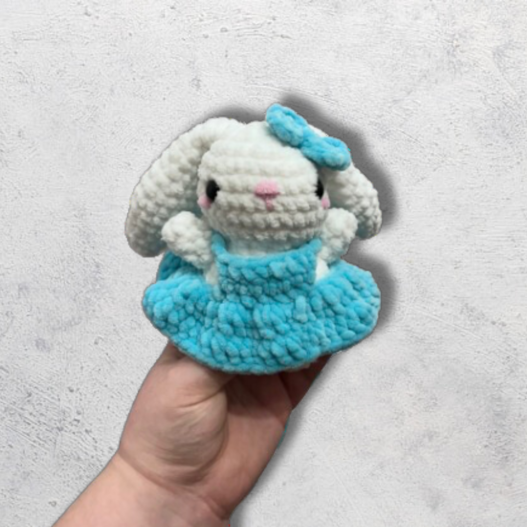 Bunny in Dress Crochet Toy