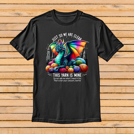 Yarn Hoarder Dragon Adult Crochet T-Shirt