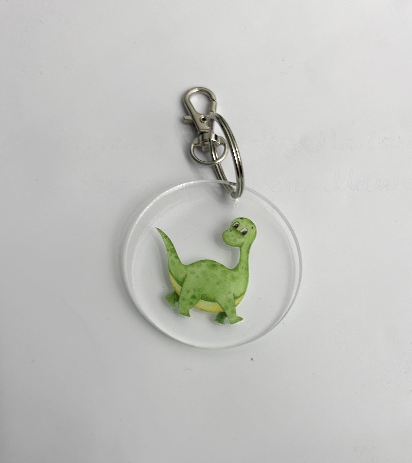 Watercolour Dinosaur Keyring