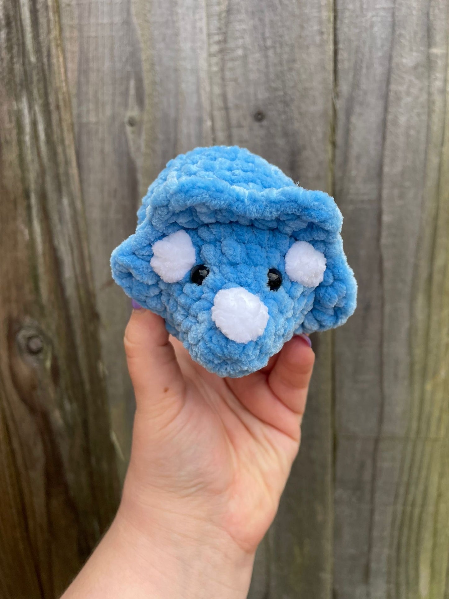 Baby Triceratops Crochet Toy