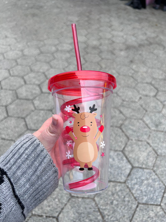 Reindeer Christmas Cold Cup