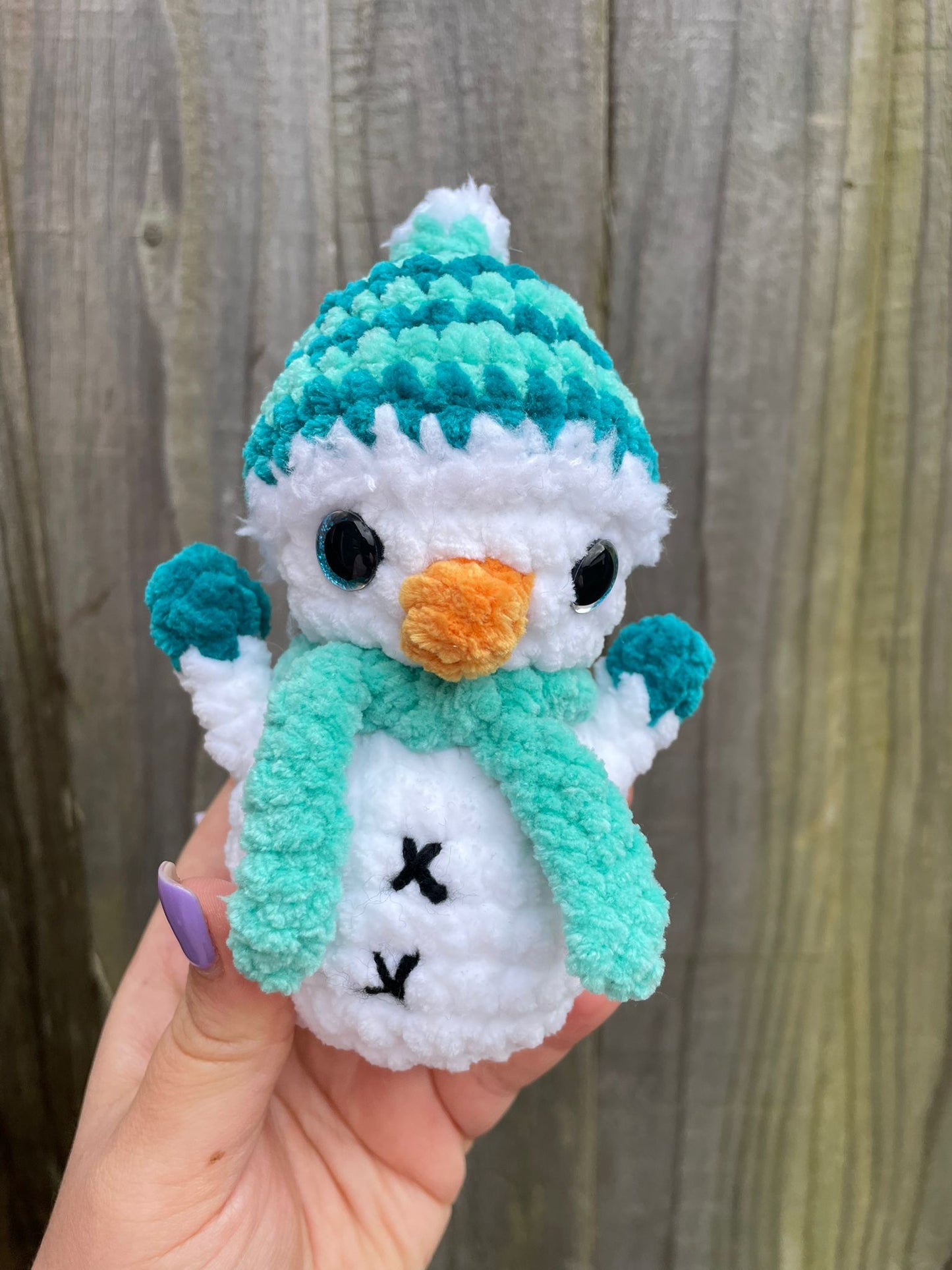 Small Snowman Christmas Crochet Toy